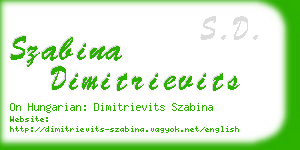 szabina dimitrievits business card